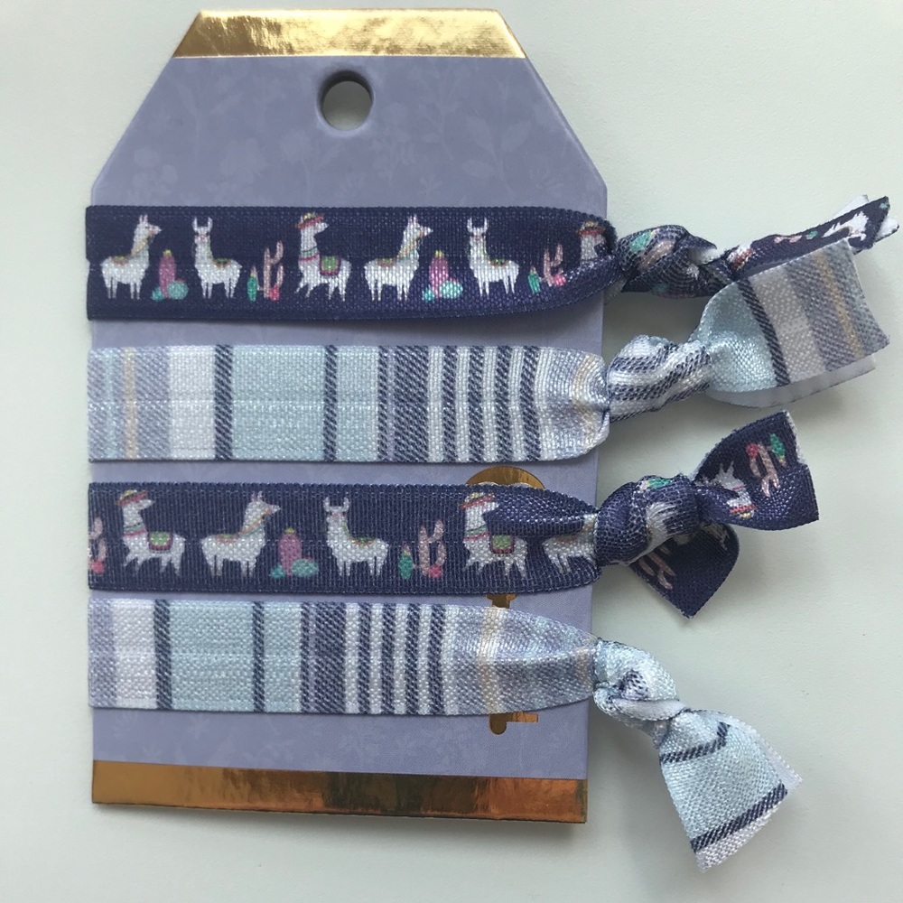 Llamas and Stripes Hair Ties